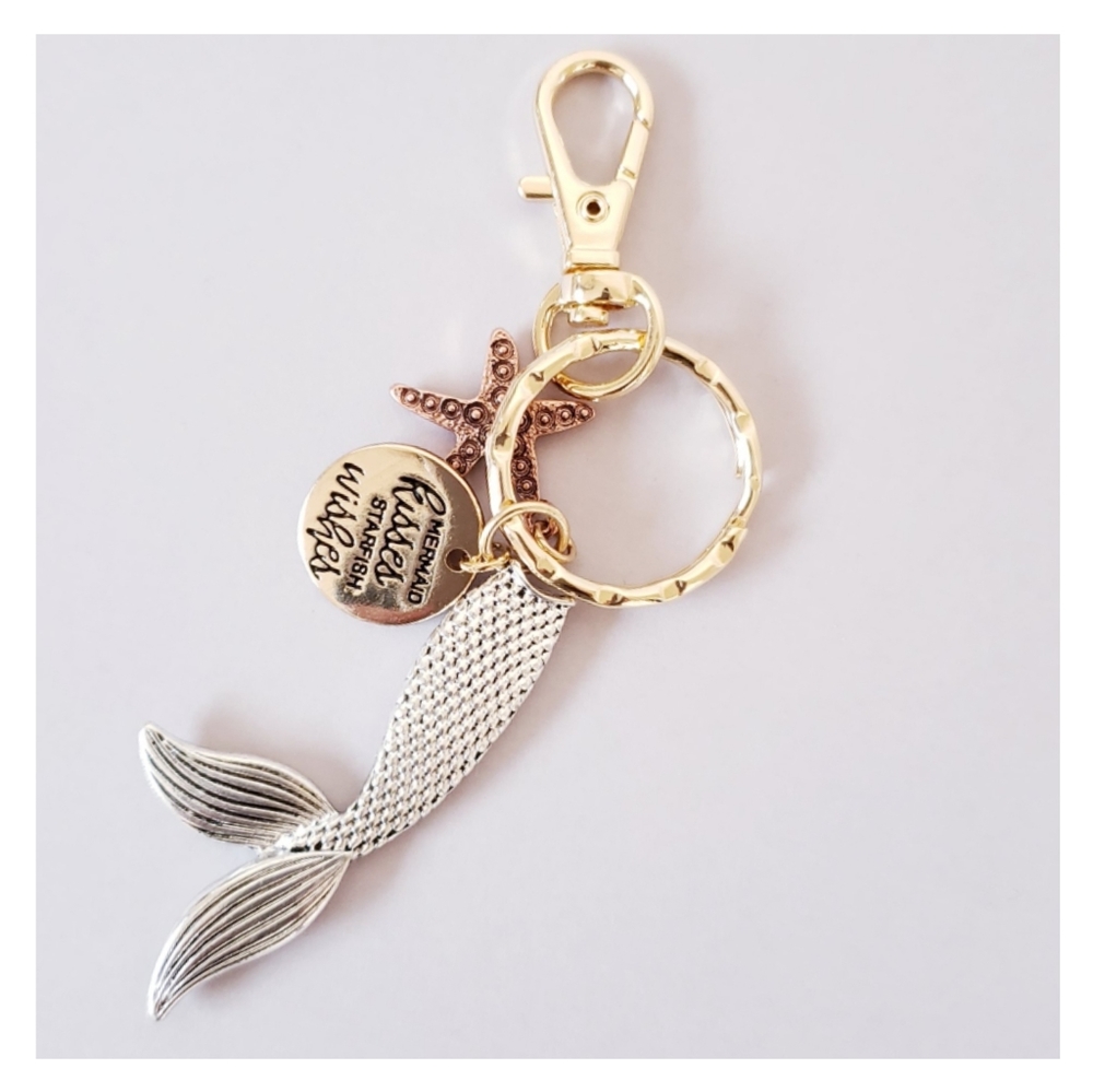 Mermaid Starfish Key Ring